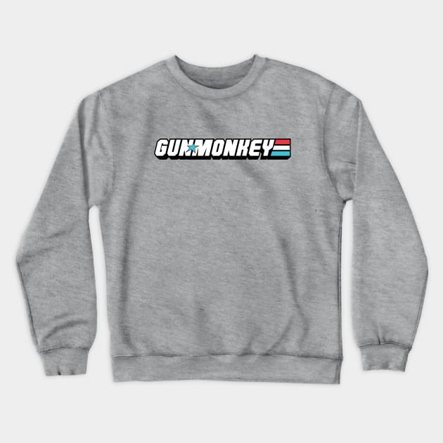 Gun Monkey American Hero Crewneck Sweatshirt by Wooly Bear Designs